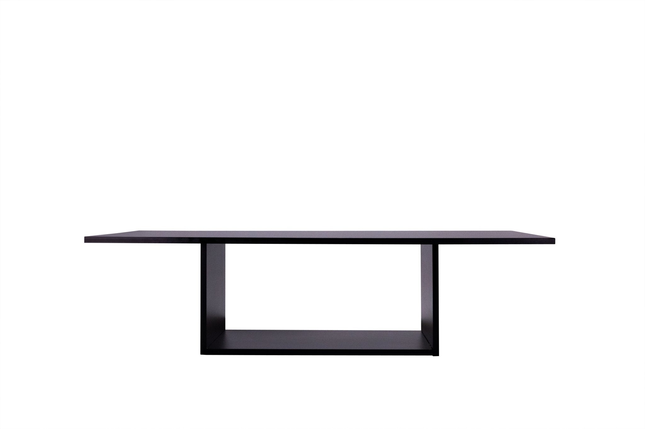 Mystery Table – Front View – Sculptural Luxury Coffee Table in Black 