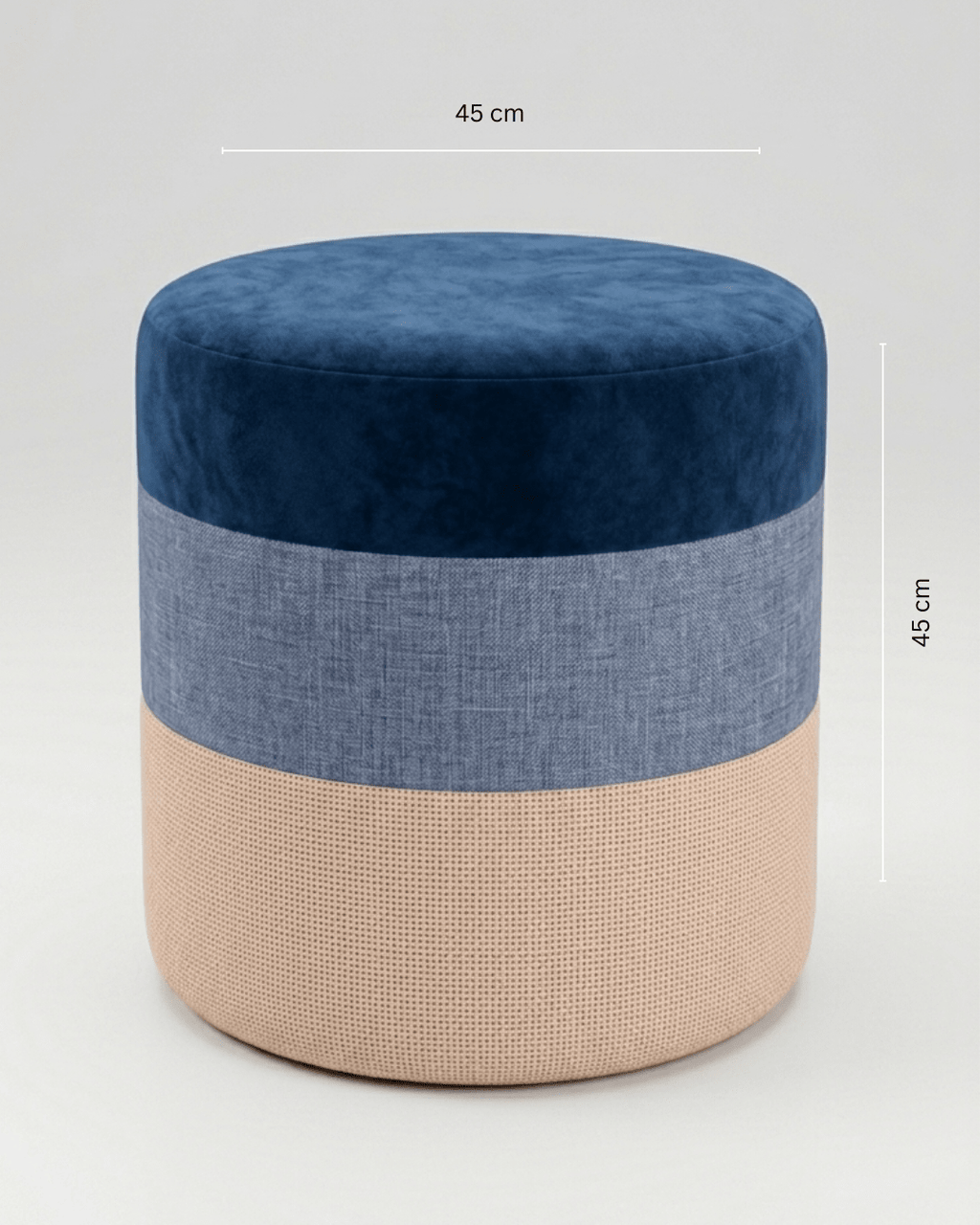 Trio-Blend Pouf Chair – Blues