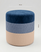 Trio-Blend Pouf Chair – Blues