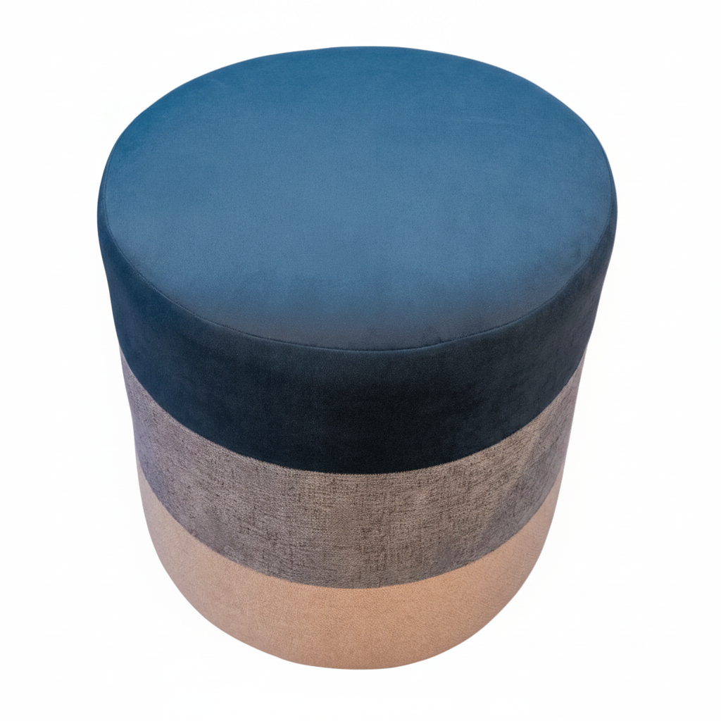 Trio-Blend Pouf Chair – Blues
