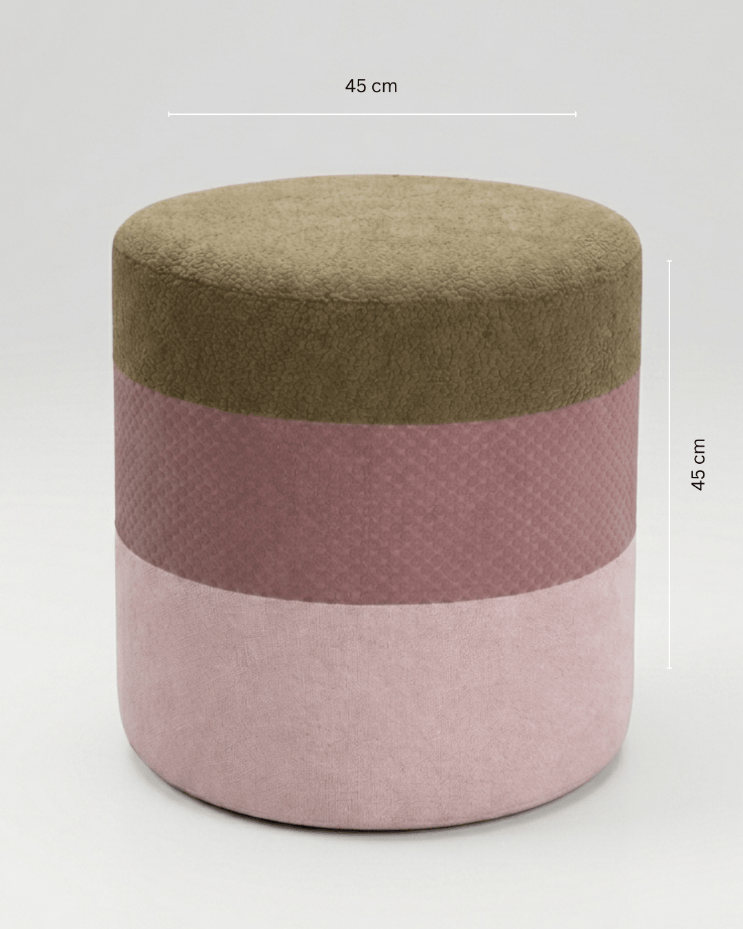 Trio-Blend Pouf Chair – Olive