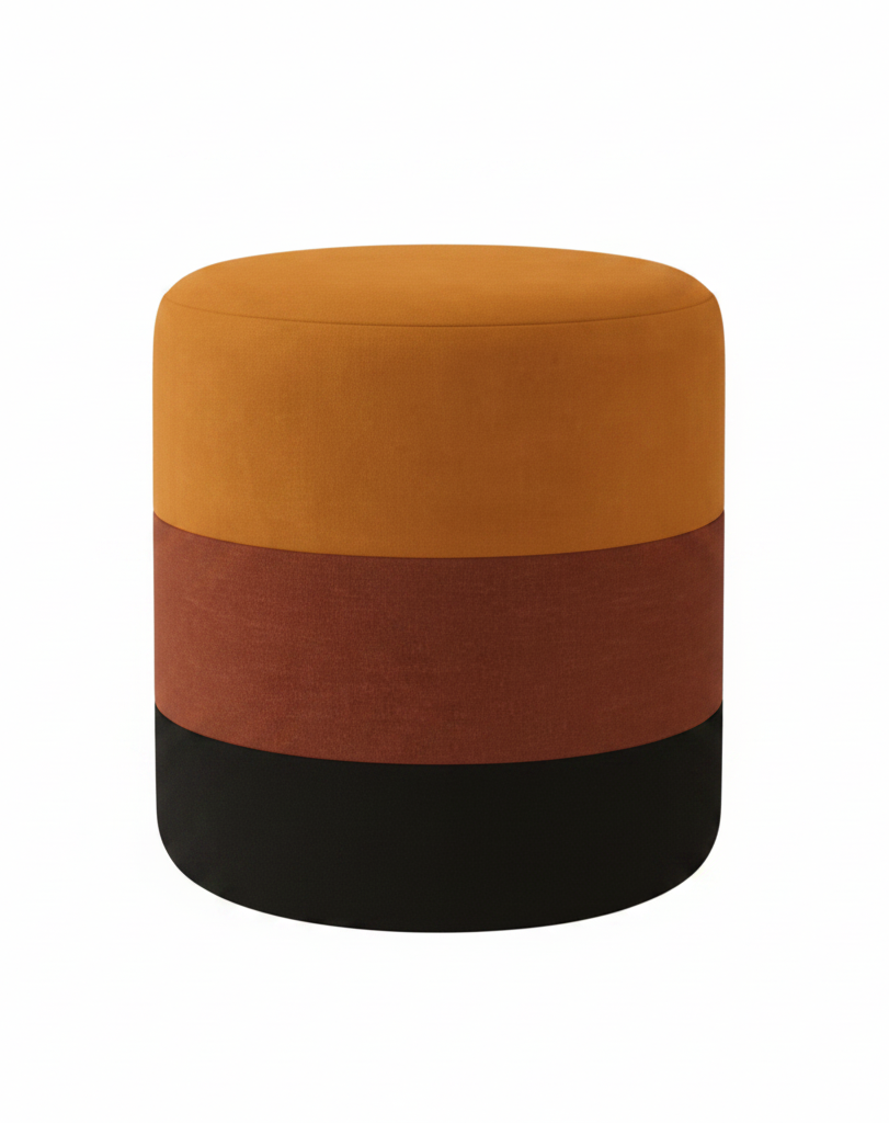 Trio-Blend Pouf Chair – Reddish