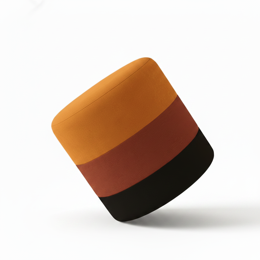 Trio-Blend Pouf Chair – Reddish